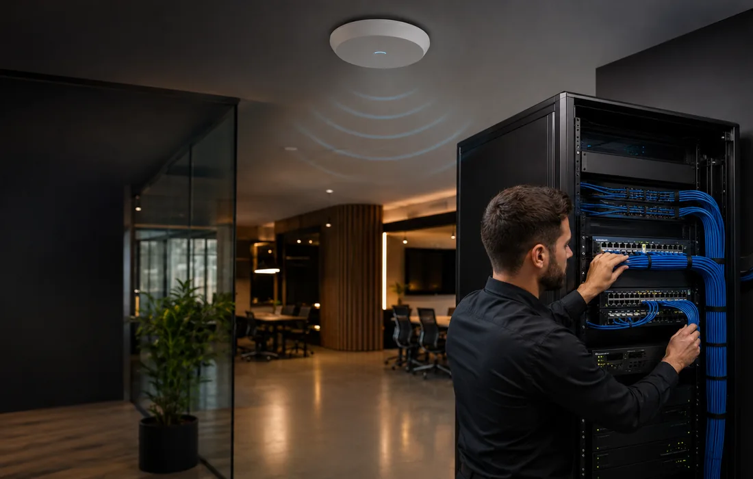Network room before illustration