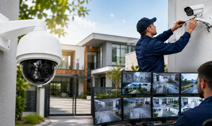 Security camera installation