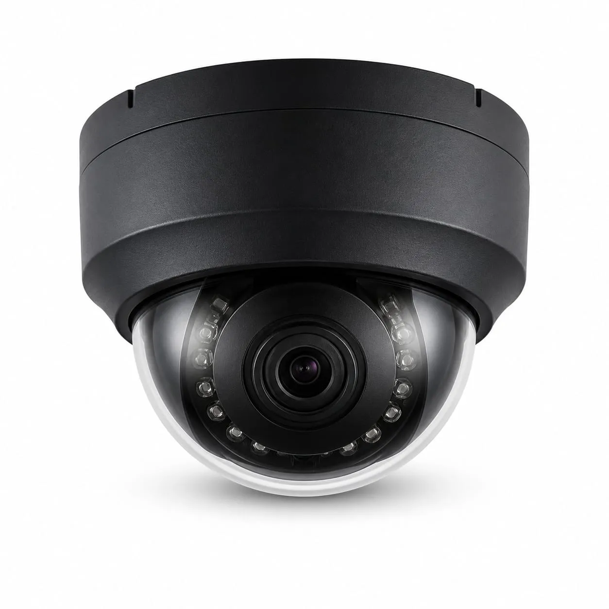 Dome security camera for indoor and outdoor use