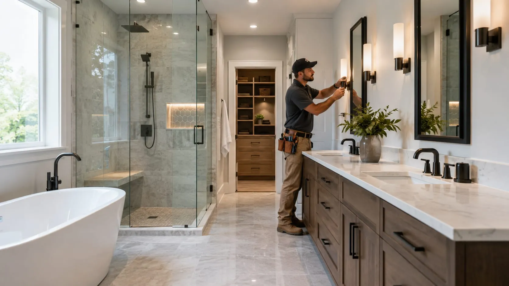 Bathroom renovation cost - tub to shower conversion near me