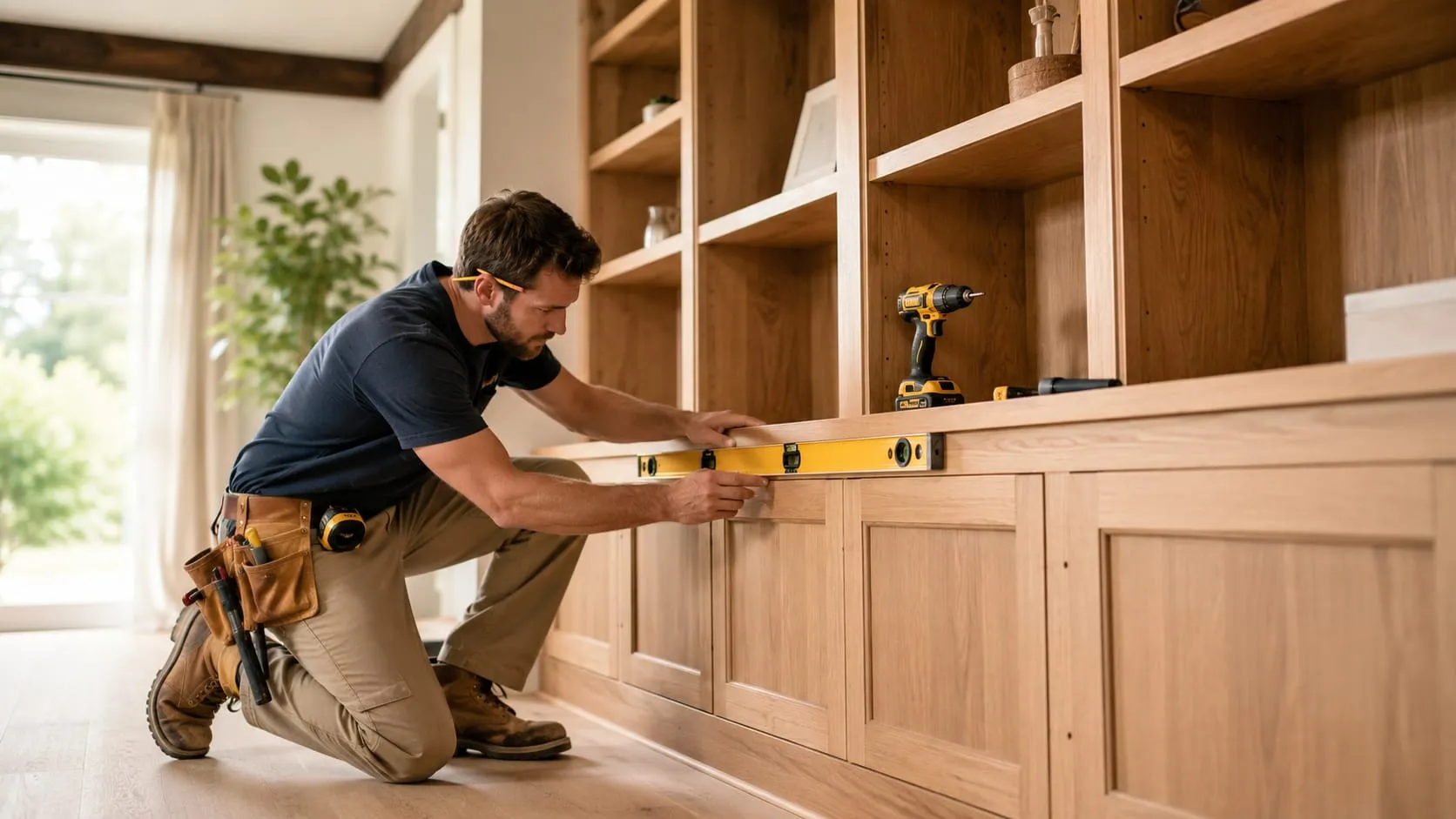Custom carpentry services - trim, shelving, cabinets, doors