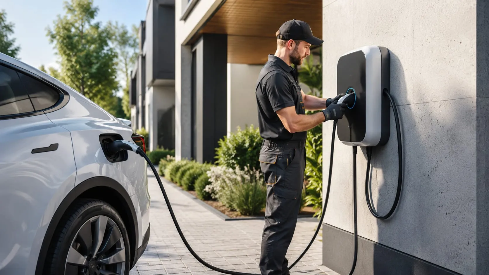 EV charger installation cost - Level 2 home charging station