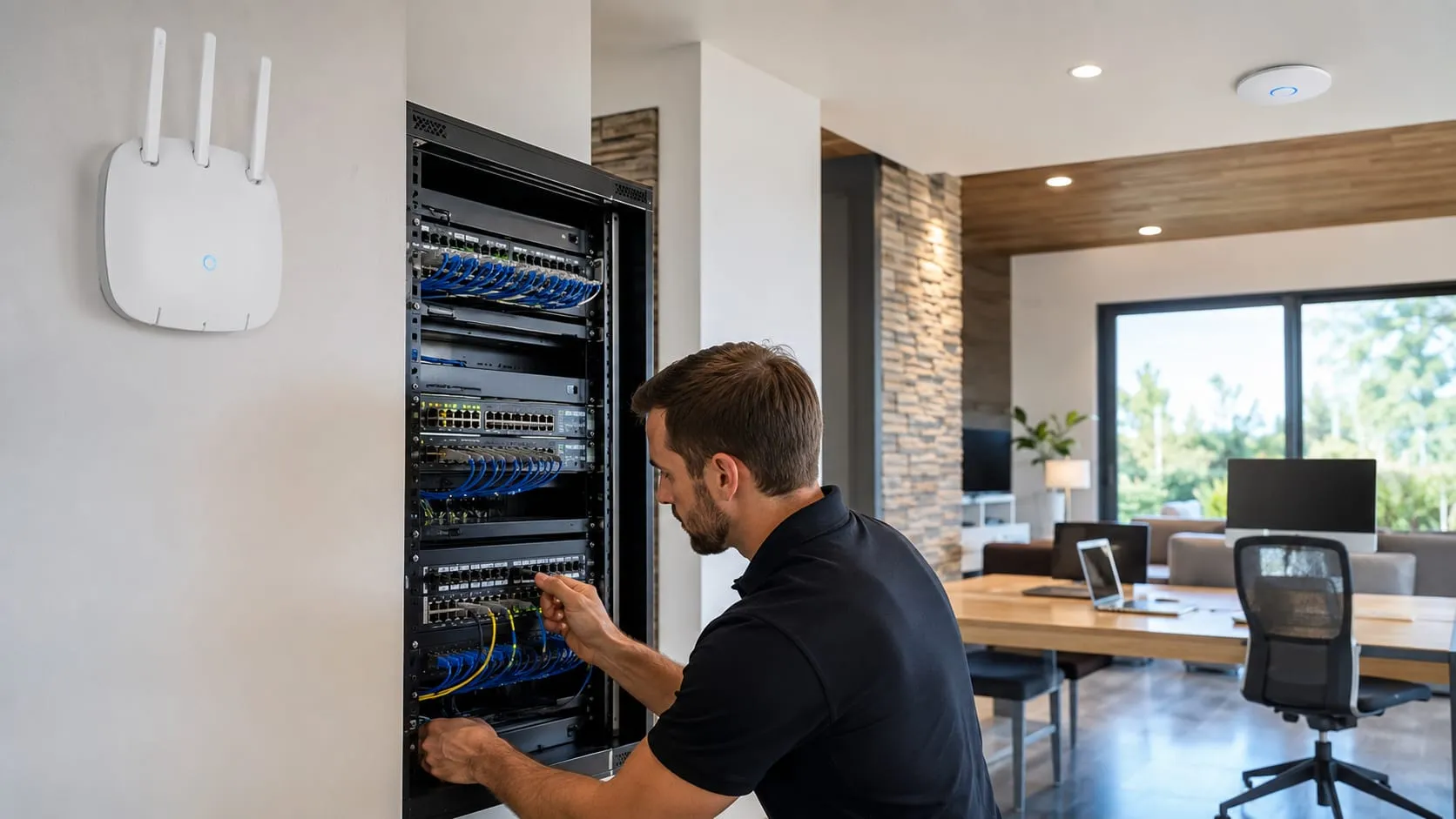 IT networking and Wi-Fi solutions - mesh network installation