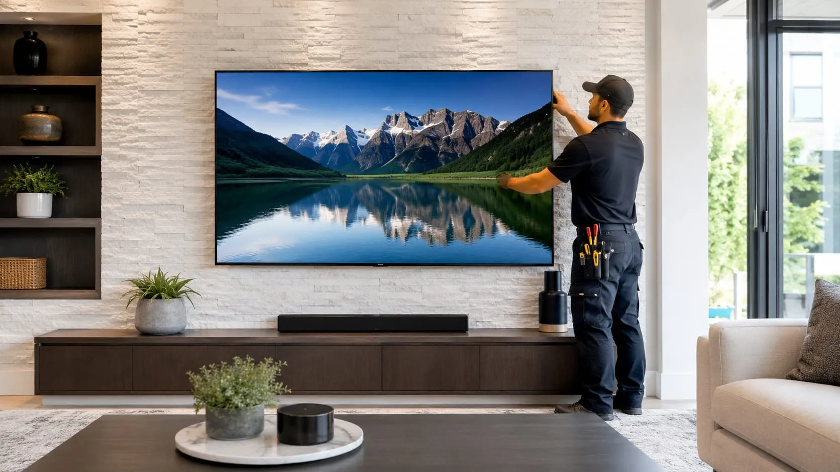 TV wall mounting service near me - professional installation